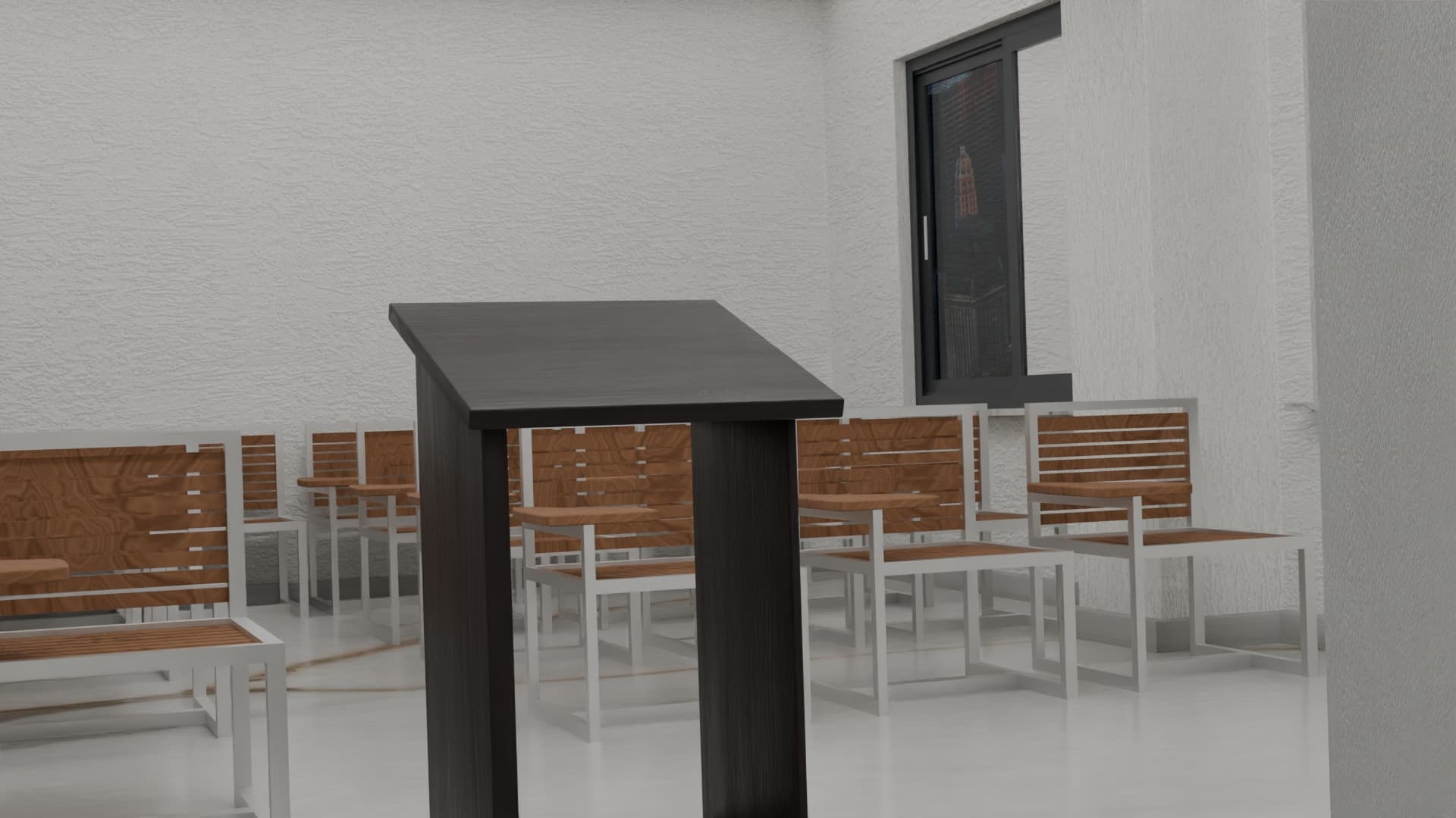 Classroom interior render