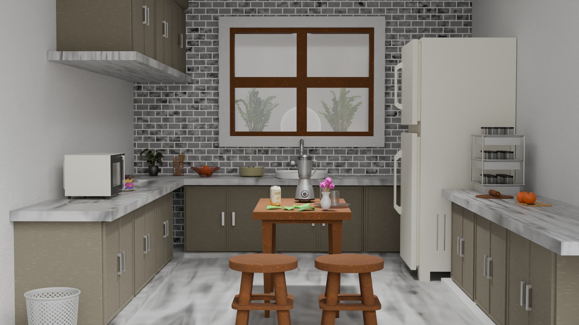 Kitchen model render