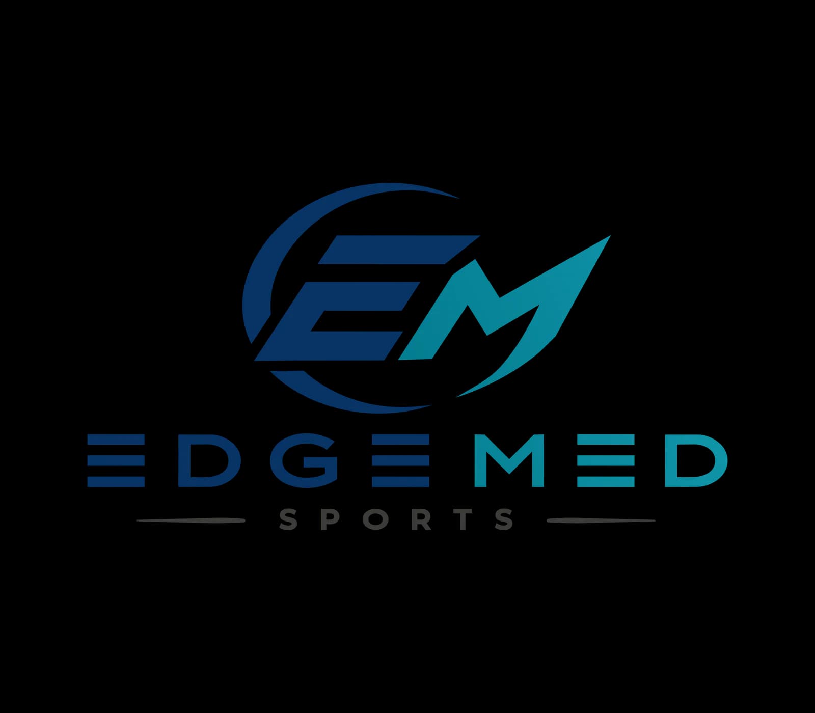 EDGEMED Sports navy and teal identity