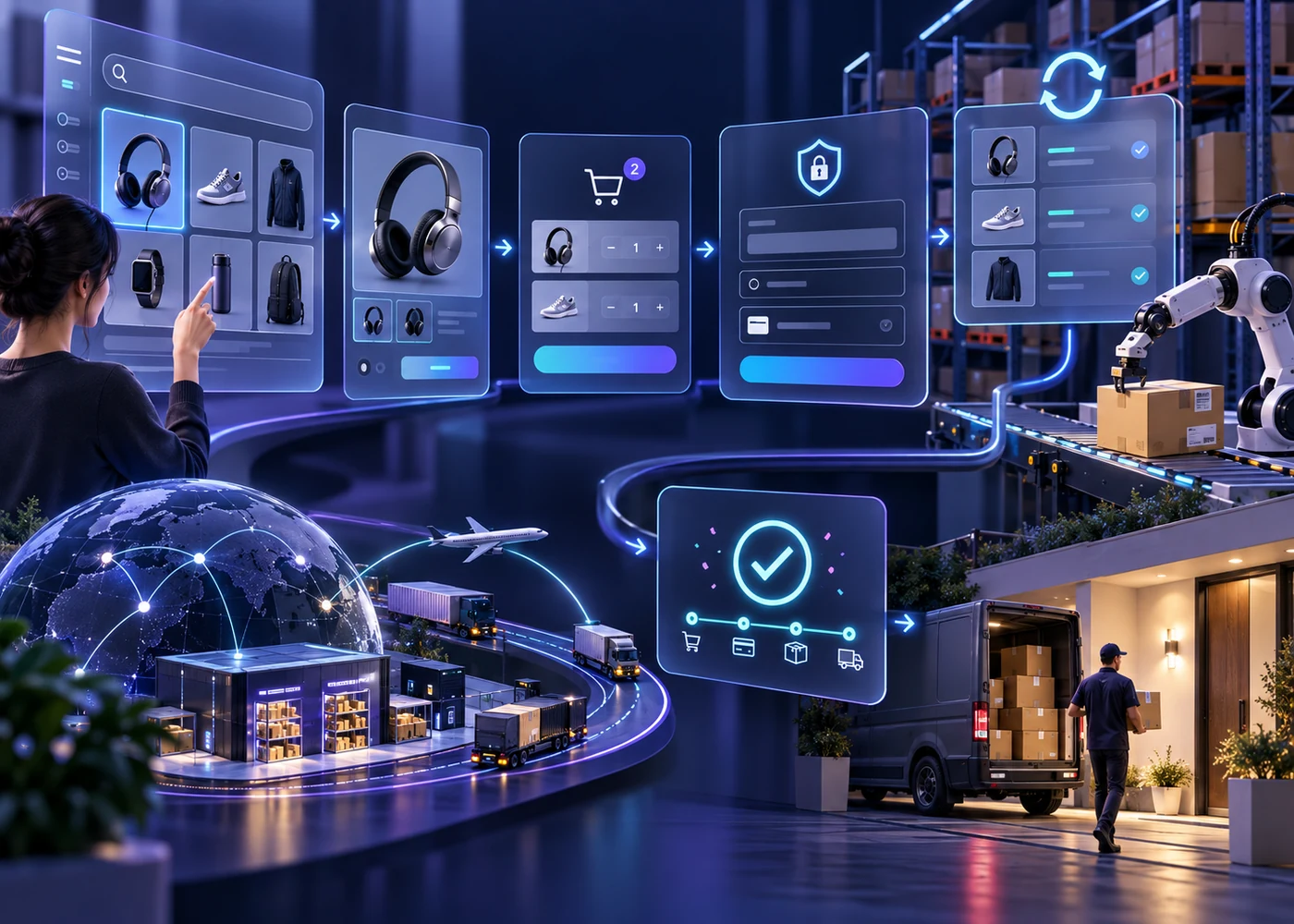 e-commerce, original ZYFISTA illustration